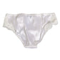 Dolce & Gabbana White Silk Satin Floral Lace Panty Brief Underwear