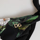 Dolce & Gabbana Black Side Tie Floral Bikini Bottom Swimwear