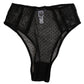 Dolce & Gabbana Black Lace Polka Dot Mesh High Waist Underwear
