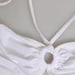 Dolce & Gabbana White Logo Swimsuit 2 Piece Top Bottom Swimwear