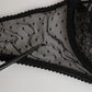 Dolce & Gabbana Black Floral Underwired Balconette Bra Underwear