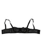 Dolce & Gabbana Black Floral Underwired Balconette Bra Underwear