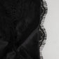 Dolce & Gabbana Black Silk Satin Floral Lace Panty Brief Underwear