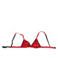 Dolce & Gabbana Red Silk Satin Triangle Soft Cup Br Underwear