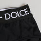 Dolce & Gabbana Black Nylon Logo Waistband Shorts Underwear