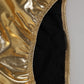 Dolce & Gabbana Gold Silk High Waist Girdle Panty Underwear