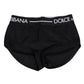 Dolce & Gabbana Black Nylon Logo Waistband Shorts Underwear