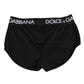 Dolce & Gabbana Black Nylon Logo Waistband Shorts Underwear