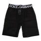 Dolce & Gabbana Black Cotton Logo Shorts Midi Trouser Underwear