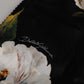 Dolce & Gabbana Black Floral Print Mid Waist Panty Underwear