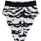 Dolce & Gabbana Black White Sequin High Waist Panty Underwear