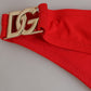 Dolce & Gabbana Red Nylon Swimsuit 2 Piece Top Bottom Swimwear