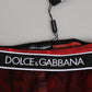 Dolce & Gabbana Black Red Nylon High Waist Girdle Underwear