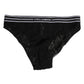 Dolce & Gabbana Black Lace Nylon High Waist Panty Underwear