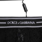 Dolce & Gabbana Black Lace Nylon High Waist Panty Underwear
