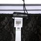 Dolce & Gabbana Black Lace Nylon High Waist Panty Underwear