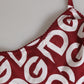 Dolce & Gabbana Red White Logo Mania Soft Cup Bra Underwear