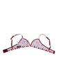 Dolce & Gabbana Red White Logo Mania Soft Cup Bra Underwear