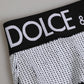 Dolce & Gabbana Black White Sequin High Waist Panty Underwear