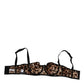 Dolce & Gabbana Brown Leopard Silk Balconnet Bra Underwear