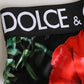 Dolce & Gabbana Black Floral Silk High Waist Panty Underwear