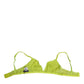 Dolce & Gabbana Yellow Green Nylon Soft Cup Brassiere  Underwear