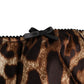 Dolce & Gabbana Brown Leopard Silk Mid Waist Panty Underwear