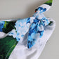 Dolce & Gabbana White Floral Swimsuit 2 Piece Top Bottom Swimwear