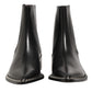 Dolce & Gabbana Black Leather Studded Men Short Boots Shoes