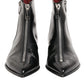 Dolce & Gabbana Black Calfskin Leather Men SHORT Boots Shoes