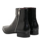 Dolce & Gabbana Black Calfskin Leather Men SHORT Boots Shoes