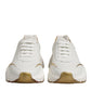 Dolce & Gabbana White Gold Daymaster Low Top Sneakers Shoes