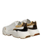 Dolce & Gabbana White Gold Daymaster Low Top Sneakers Shoes