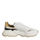 Dolce & Gabbana White Gold Daymaster Low Top Sneakers Shoes