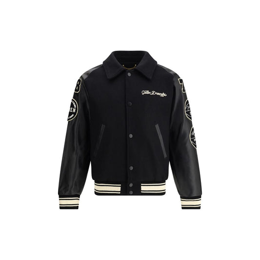 Golden Goose Black Fleece Wool Bomber Mens Jacket
