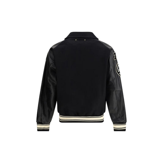 Golden Goose Black Fleece Wool Bomber Mens Jacket