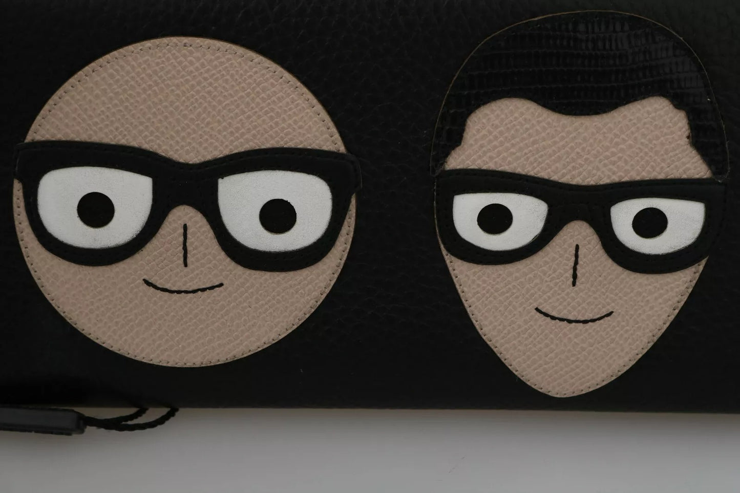 Dolce & Gabbana Black Leather #DGFAMILY Zipper Continental Mens Wallet Mens Wallet