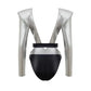 Dolce & Gabbana Gray Viscose One-Piece Swimsuit