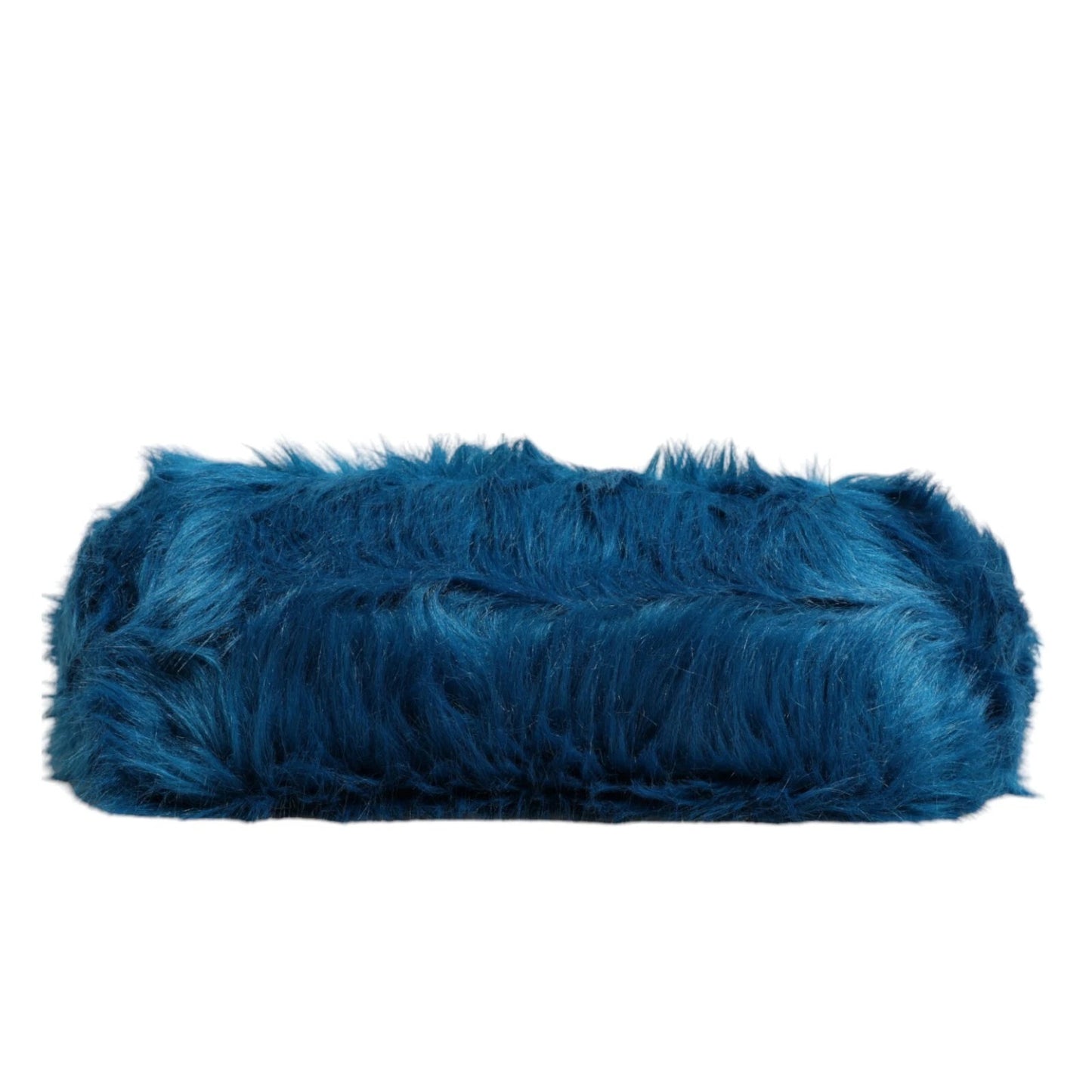 Dolce & Gabbana Blue Fur Logo Plaque Double Handle Shoulder Bag Womens Shoulder Bag Womens Tote Bag