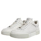 Dolce & Gabbana White Leather MIAMI Low Top Sneakers Shoes