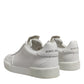 Dolce & Gabbana White Leather MIAMI Low Top Sneakers Shoes