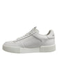 Dolce & Gabbana White Leather MIAMI Low Top Sneakers Shoes