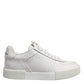 Dolce & Gabbana White Leather MIAMI Low Top Sneakers Shoes