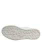 Dolce & Gabbana White Leather MIAMI Low Top Sneakers Shoes
