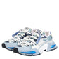 Dolce & Gabbana White Blue Nylon Airmaster Sneakers Shoes
