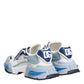 Dolce & Gabbana White Blue Nylon Airmaster Sneakers Shoes