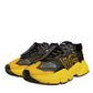 Dolce & Gabbana Black Yellow Daymaster Low Top Sneakers  Shoes