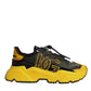 Dolce & Gabbana Black Yellow Daymaster Low Top Sneakers  Shoes