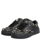 Dolce & Gabbana Black Portofino Studded Men Sneakers Shoes