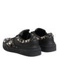 Dolce & Gabbana Black Portofino Studded Men Sneakers Shoes